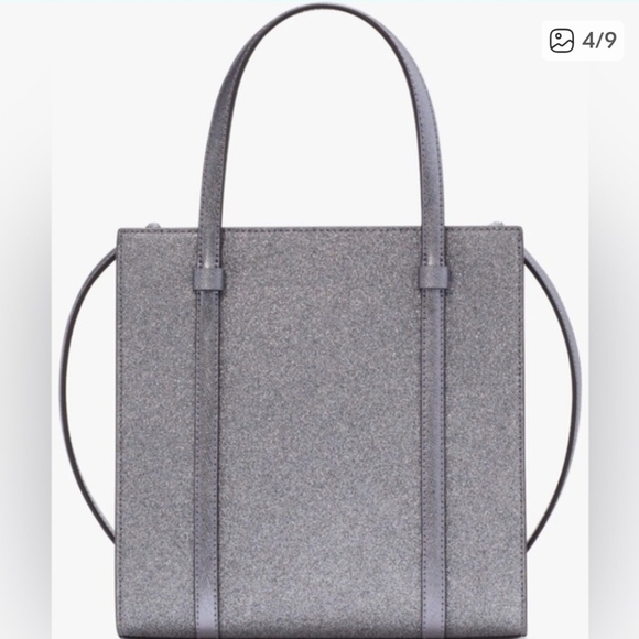 Kate Spade Kenzie Glitter Small Tote Candied Flower (Purplish Hue) NWT $329 - Picture 4 of 9